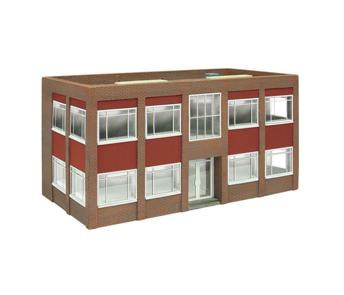 Scenecraft Two Storey Officre Block Red (Pre-Built)
