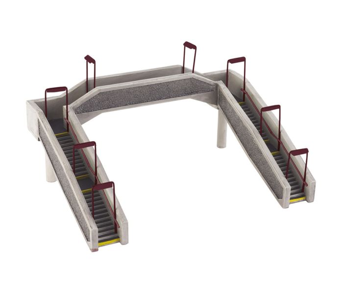 Scenecraft Concrete Footbridge Red (Pre-Built)