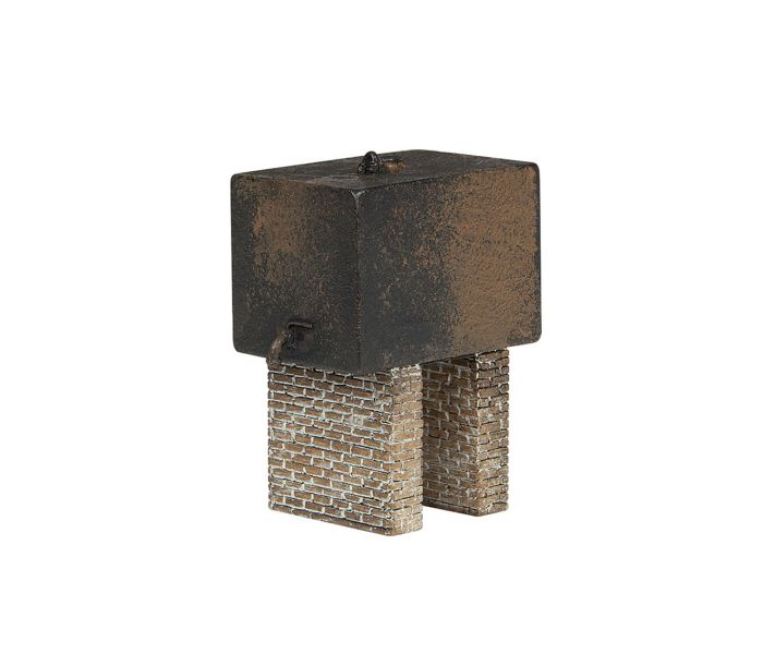 Scenecraft Unbunded Oil Tank Rusty Black (Pre-Built)