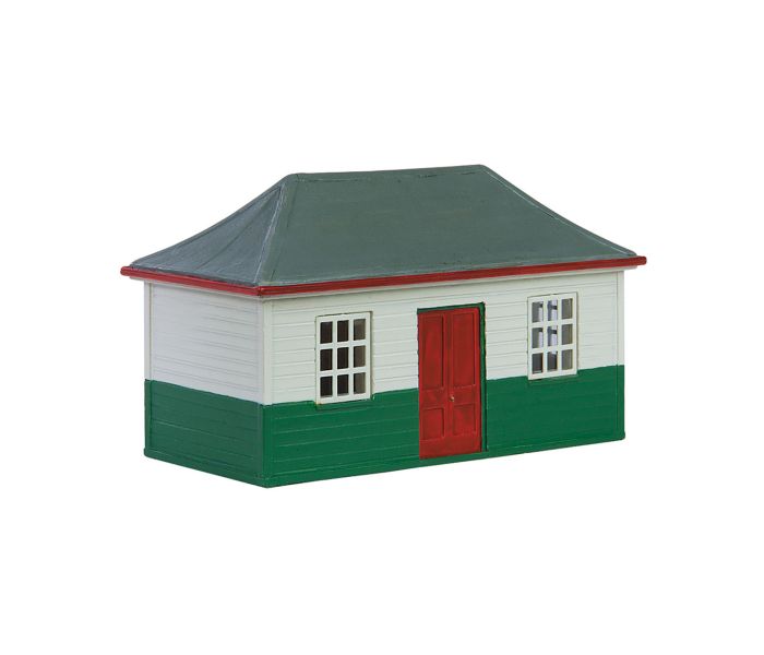 Scenecraft Wooden Pagoda Shed White/Green (Pre-Built)