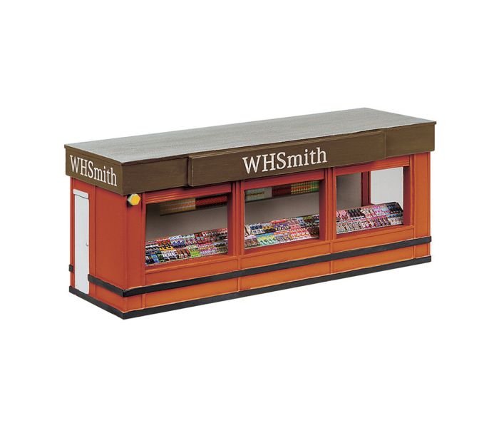 Scenecraft Newsagent Platform Kiosk Orange/Brn (Pre-Built)