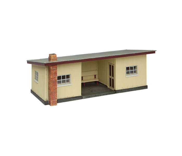 Scenecraft NG7 Corrugated Station Brown/Cream (Pre-Built)