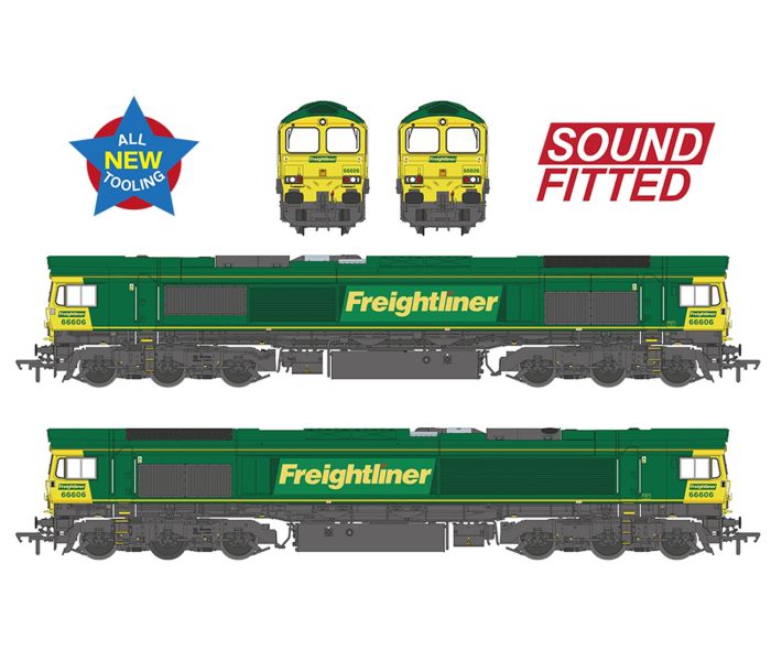 Class 66 606 Freightliner Green (DCC-Sound)