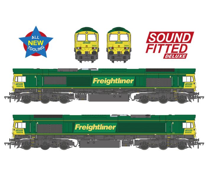 Deluxe Class 66 606 Freightliner Green (DCC-Sound)
