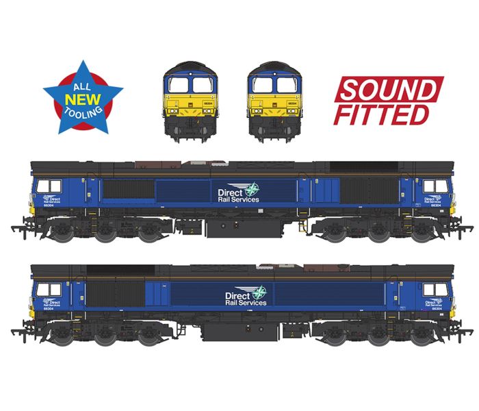 Class 66 304 DRS Compass Small Logo (DCC-Sound)