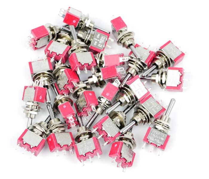 SPDT (Momentary) Mini-Toggle Point Motor Switches (25)
