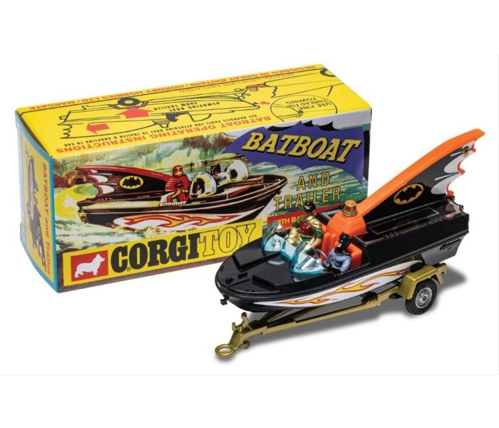 CORGITOY 107 Batboat and Trailer with Batman & Robin