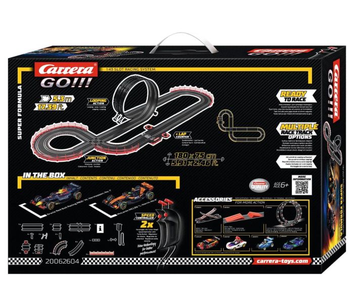 carrera go 最長8.4m ACアダプター付フルセット Super Formula 5.3m Race Set-Carrera-20062604UK | Gaugemaster