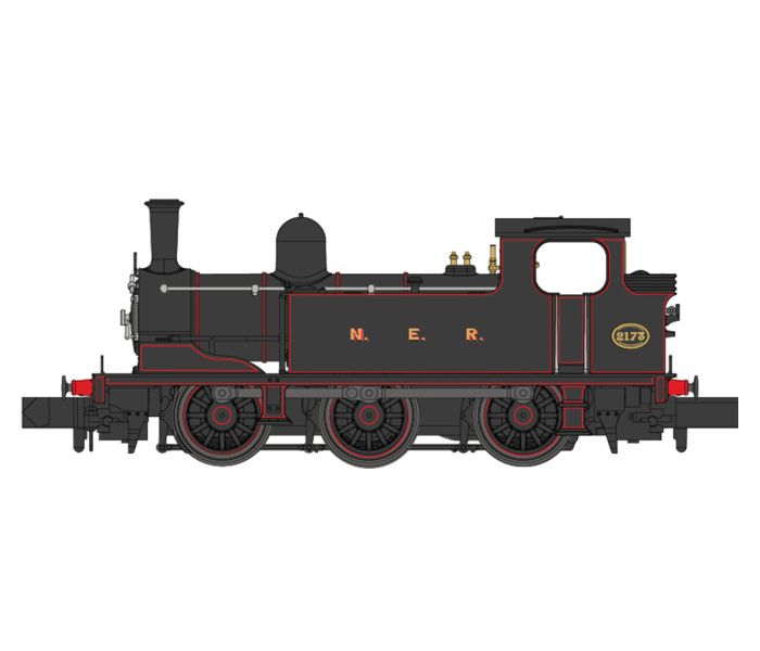 J72 Class 2173 NER Lined Black (DCC-Fitted)