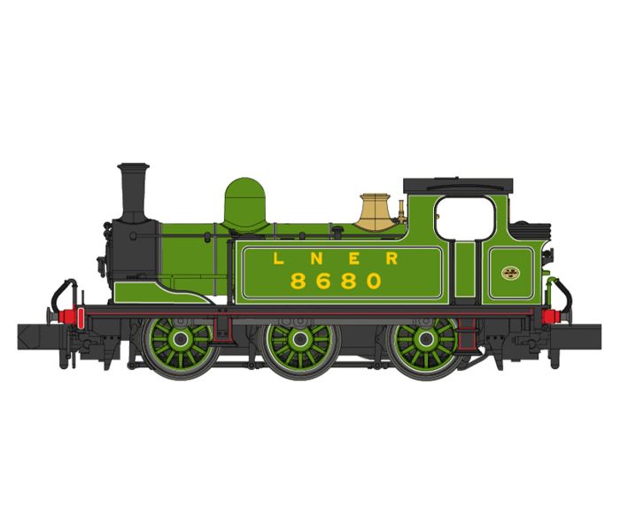 J72 Class 8680 LNER Post War Lined Green (DCC-Fitted)