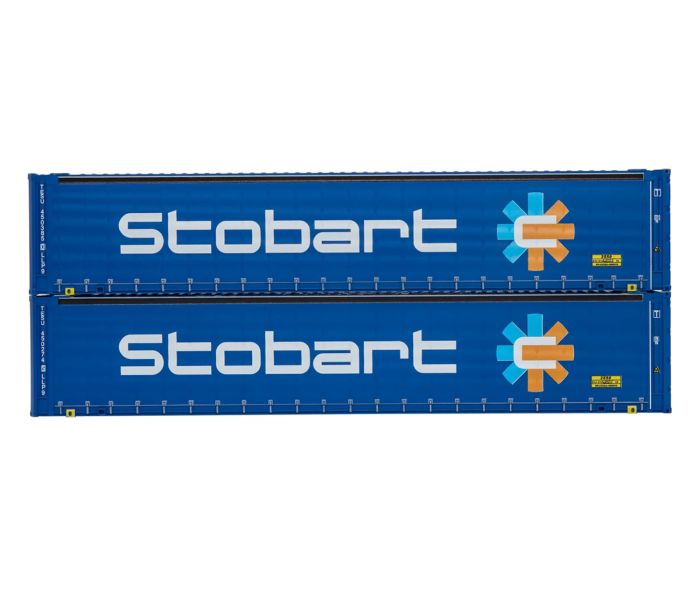 45ft Curtainside Container Set (2) Stobart Weathered