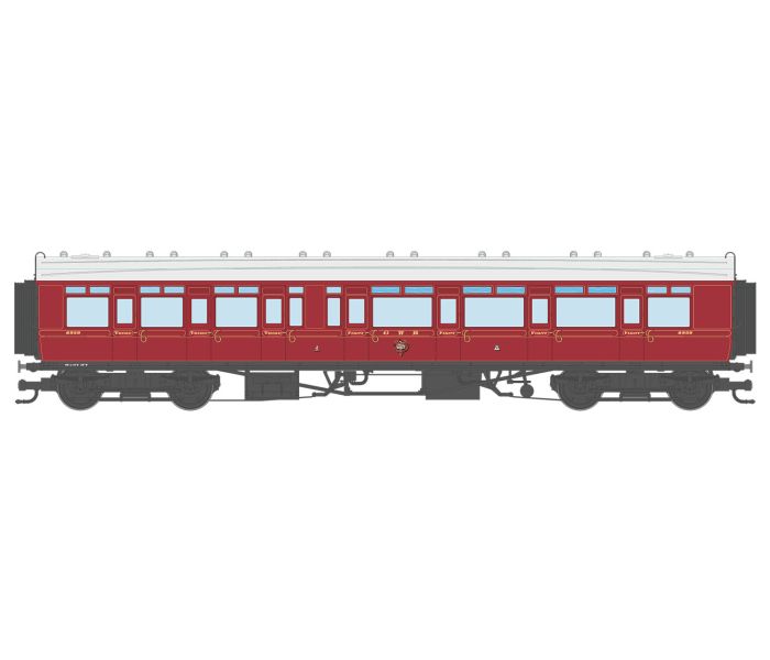 Corridor Toplight 1914 GWR Crimson Lake Composite RH 6939
