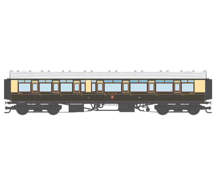 Corridor Toplight 1925 GWR Chc/Crm Lined Composite RH 6943