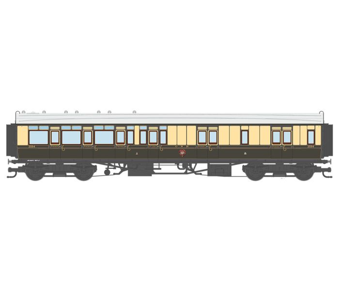 Corridor Toplight 1925 GWR Chc/Crm Lined Brake 3rd LH 3594