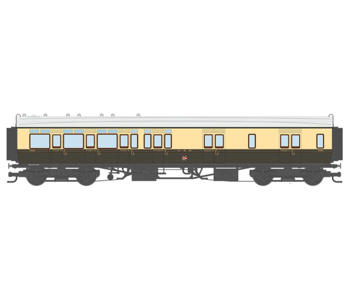 Corridor Toplight 1930 GWR Chc/Crm TC Brake 3rd LH 3598