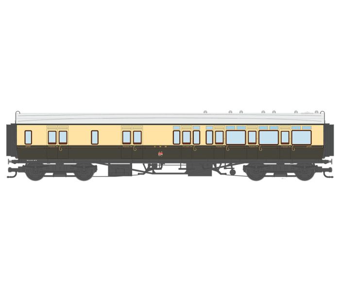 Corridor Toplight 1930 GWR Chc/Crm TC Brake 3rd RH 3775