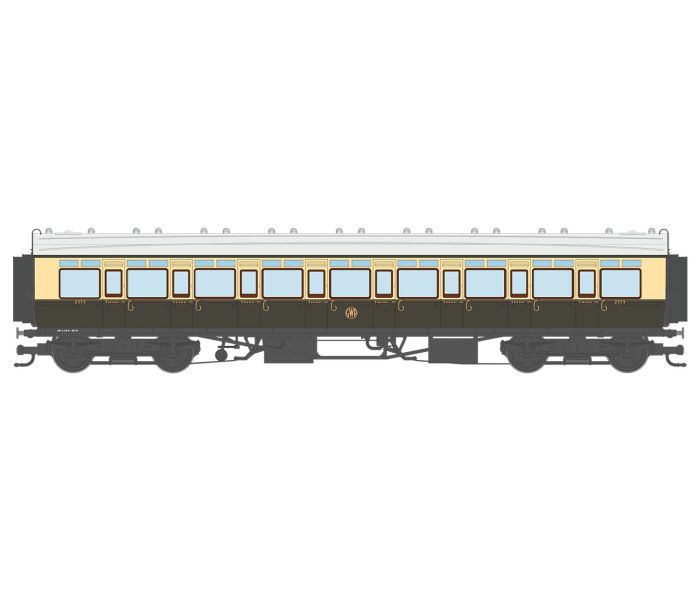 Corridor Toplight 1935 GWR Chc/Crm Rndl All 3rd 2580