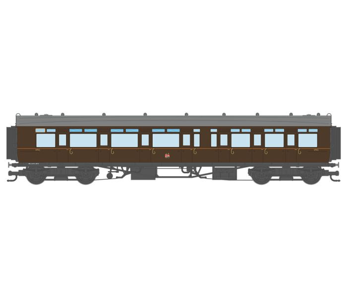 Corridor Toplight 1940 GWR All Brown TC Comp LH 6942