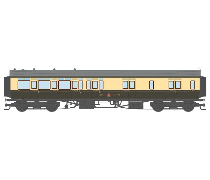 Corridor Toplight 1947 Great Western Brake 3rd LH 3766