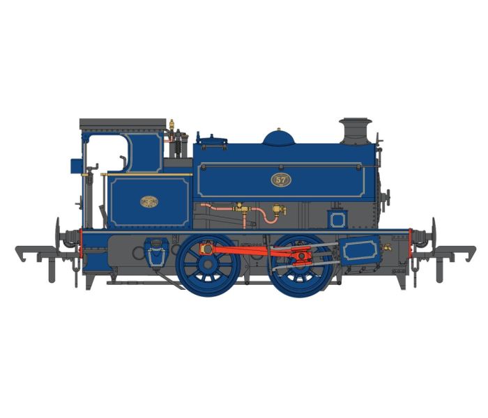 HL 0-4-0 No.57 Port of London Lined Blue (DCC-Fitted)