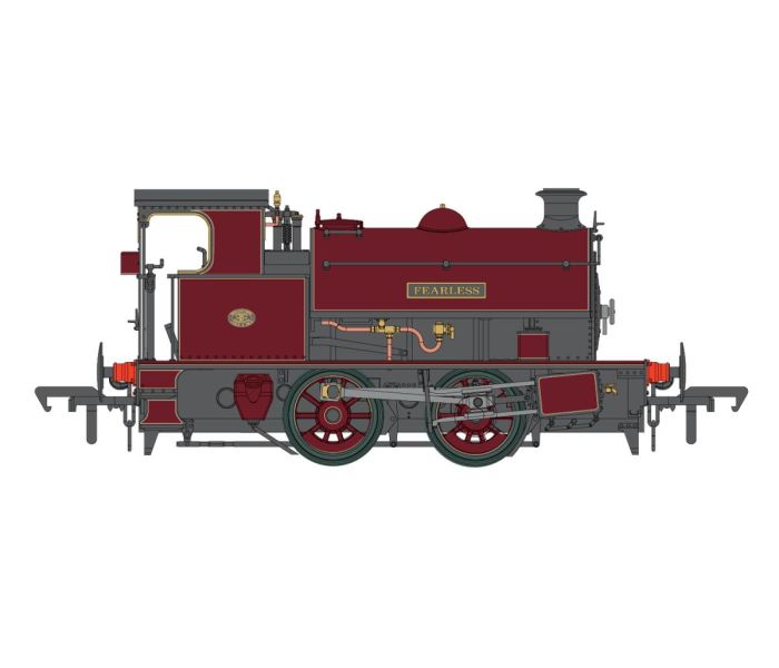 HL 0-4-0 'Fearless' Maroon Lined Straw