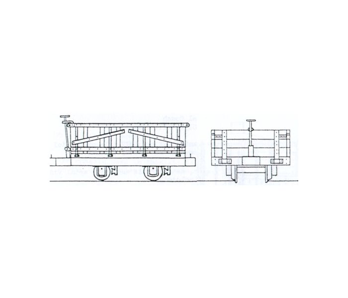 Hudson 4 Wheel Wooden Bodied Dropsided Open Wagon Kit