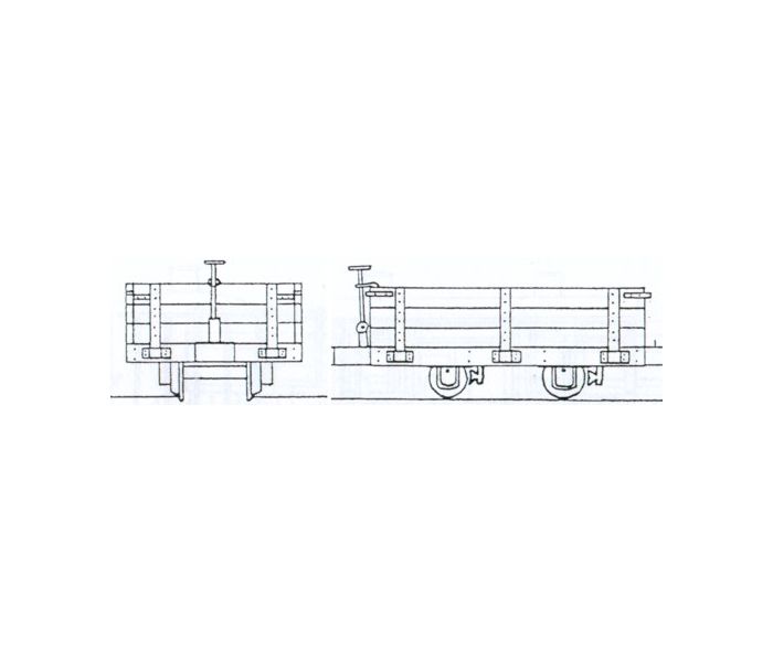 Hudson 4 Wheel Wooden Bodied Three Plank Open Wagon Kit