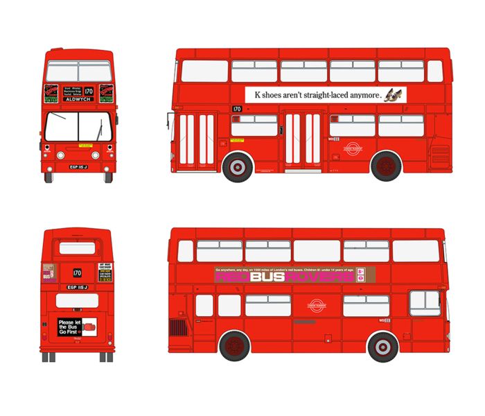 Daimler Fleetline Bus London Transport DMS 115 Route 170