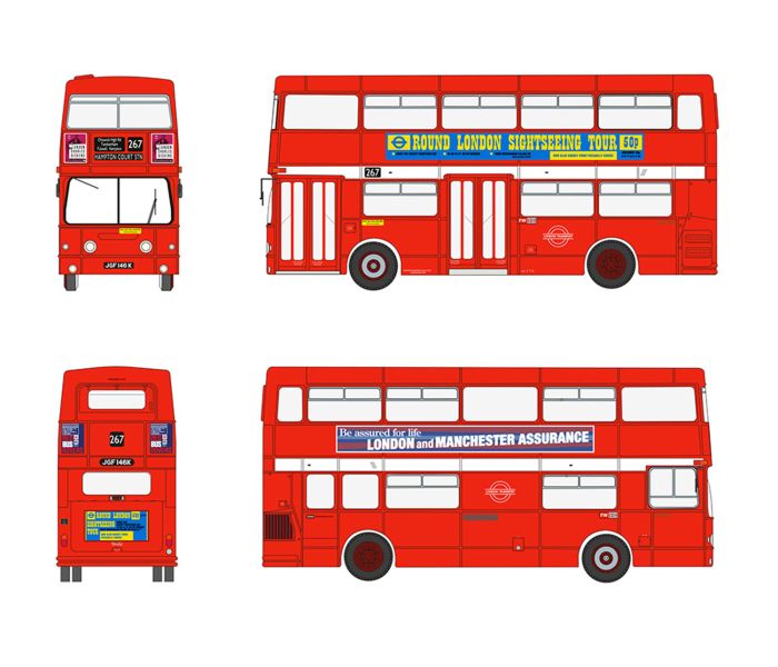 Daimler Fleetline Bus London Transport DMS 146 Route 267