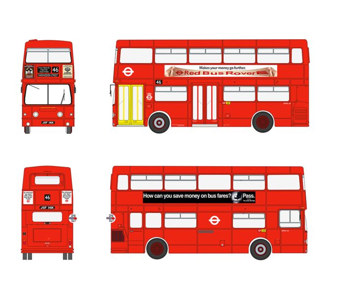Daimler Fleetline Bus London Transport DMS 141 Route 46