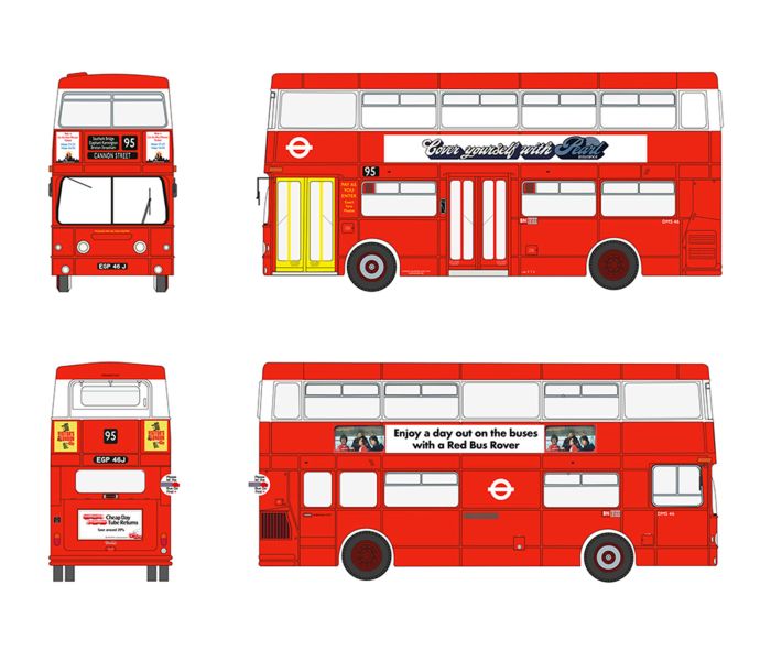 Daimler Fleetline Bus London Transport DMS 46 Route 95