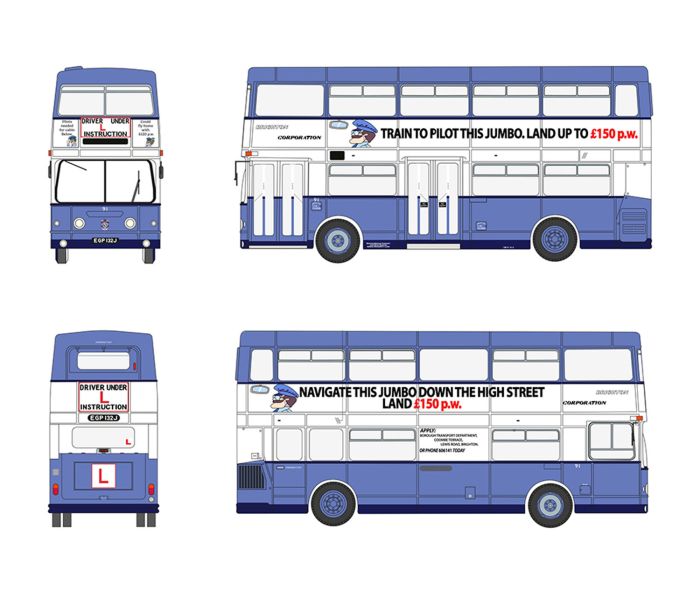 Daimler Fleetline Bus Brighton Corporation Driver Trainer