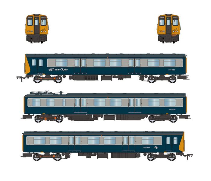Class 314 211 3 Car EMU BR Blue/Grey Trans-Clyde