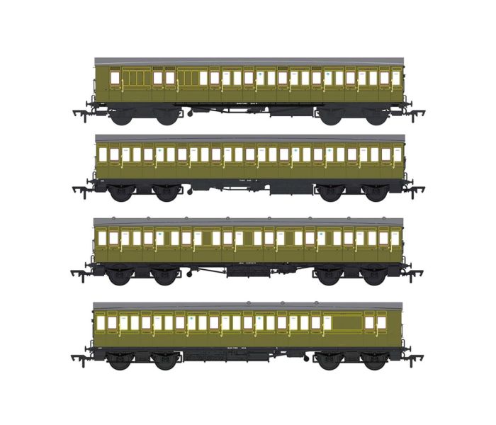 54ft 'Isle of Wight' Coach Set (4) 486 SR Maunsell Green
