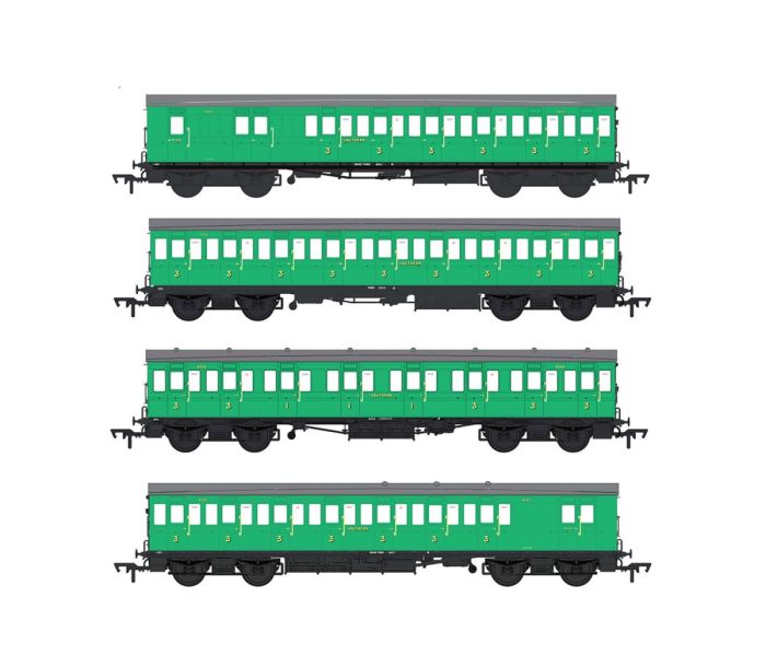 54ft 'Isle of Wight' Coach Set (4) 485 SR Malachite Green
