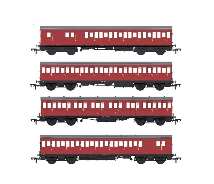 54ft 'Isle of Wight' Coach Set (4) 488 BR Crimson