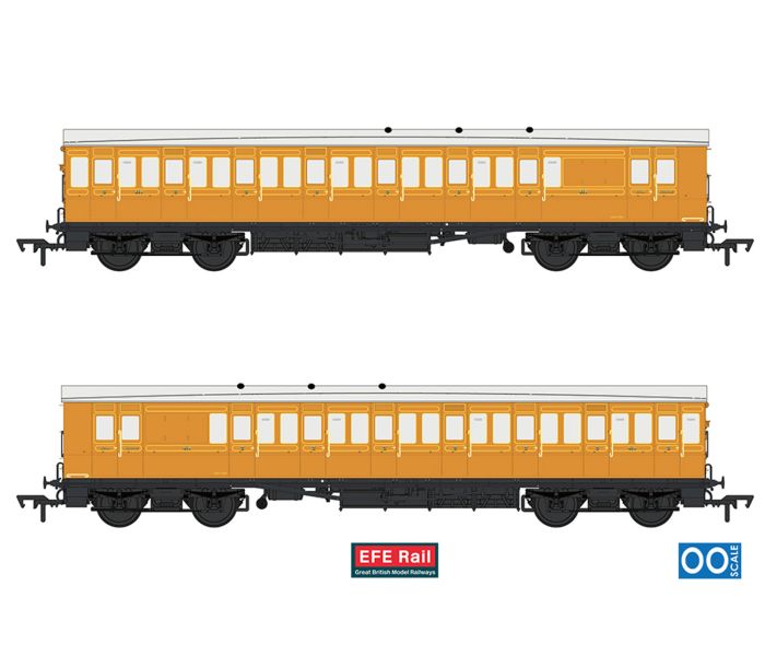 54ft Non-Corridor Brake 3rd Coach Lined Teak 416