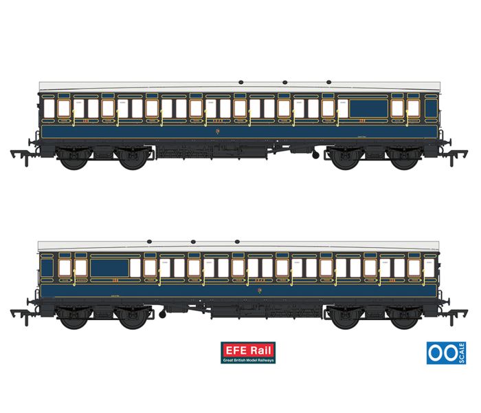 54ft Non-Corridor Brake 3rd Coach S&DJR Lined Blue 134