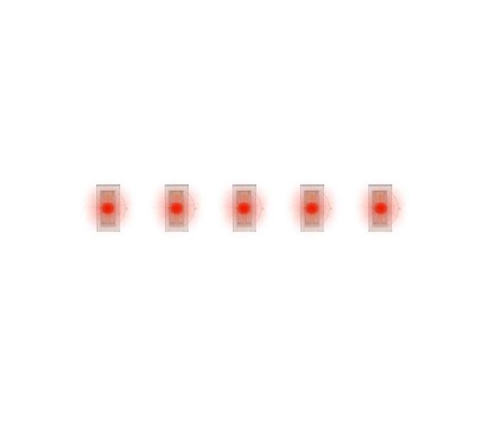 Car System Reflector LEDs Red (5)