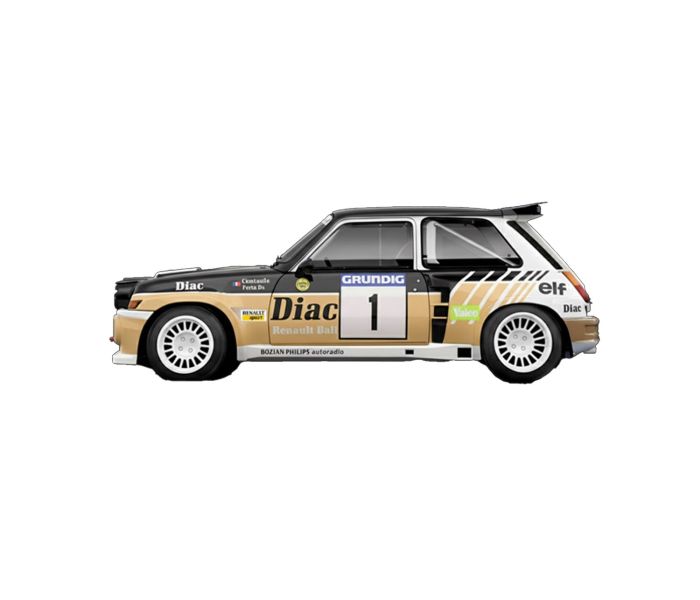 R5 Maxiturbo Rally du Var 1986 SW Weathered