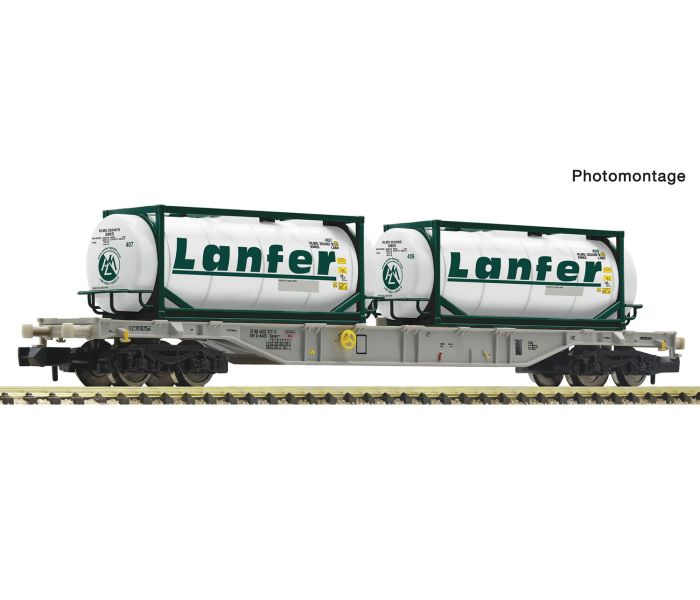 PO Sgnss Bogie Flat Wagon w/Lanfer Tanktainers Load VI