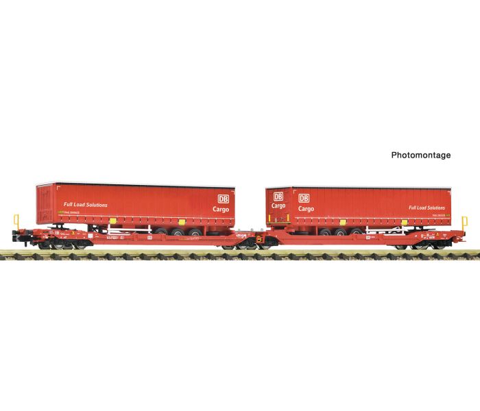 DBAG T3000e Dbl Pocket Wagon w/DB Cargo Trailers Load VI