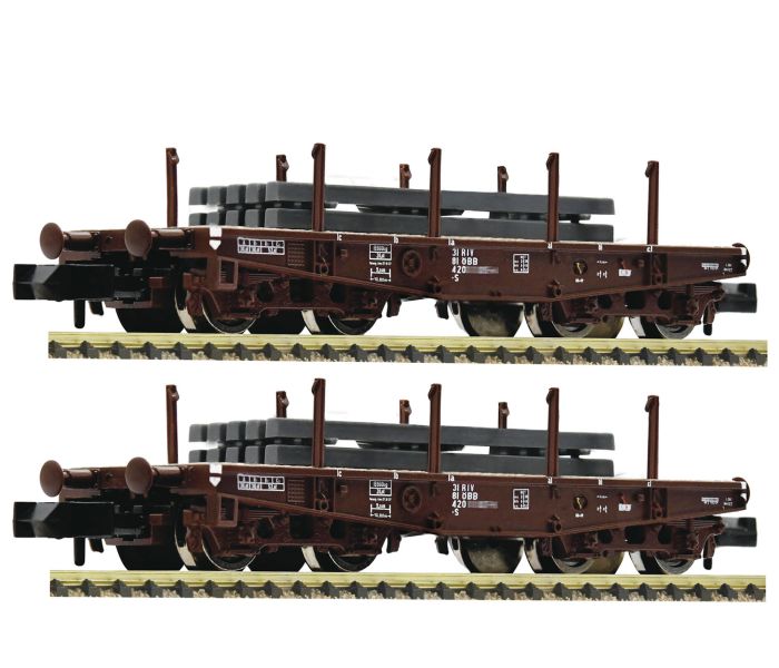 OBB Ssy Heavy Duty Flat Wagon w/Slab Load Set (2) IV