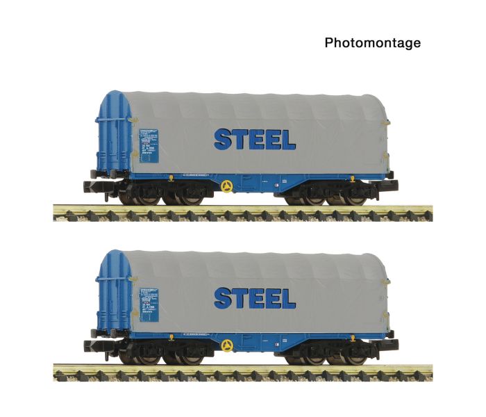 OBB Shimmns STEEL Sliding Tarpaulin Wagon Set (2) VI