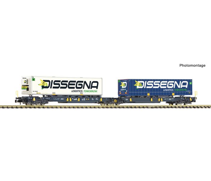 Wascosa Sddgmrs Bogie Flat Wagon w/Dissegna Load VI