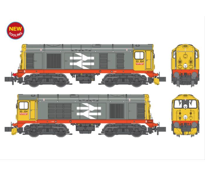 Class 20 104 BR Railfreight Red Stripe Diesel (DCC-Sound)