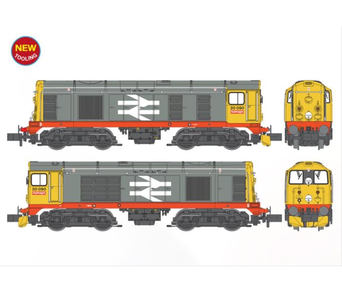 Class 20 090 BR Railfreight Red Stripe Diesel (DCC-Sound)