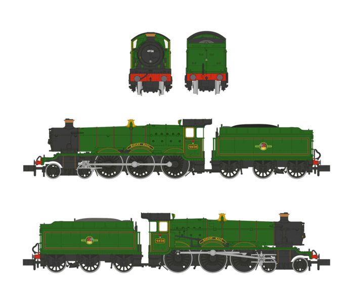 49xx Class Loco BR Late Lined Green 4936 'Kinlet Hall'