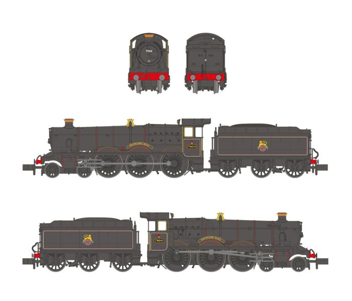 6959 Class Loco BR Lined Early Black 7904 'Fountains Hall'