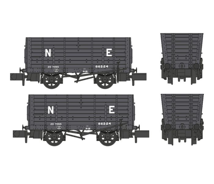 D12 Coal Hopper LNER Grey 86224